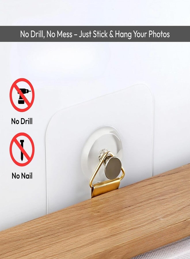 AZARIA 20 Pcs Adhesive Wall Hooks, Heavy Duty Hooks for Wall Hanging, Strong and Self-Adhesive Sticker Hooks for Walls, Transparent Waterproof Wall Hanger Hook (20) - Image 4